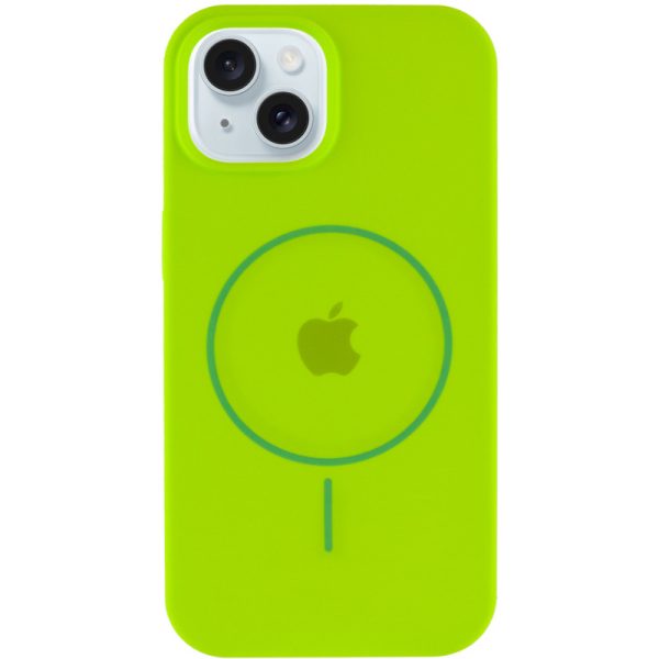 Чохол для iPhone 14 з MagSafe сіліконовий Case Full Protective салатовий - Зображення 2