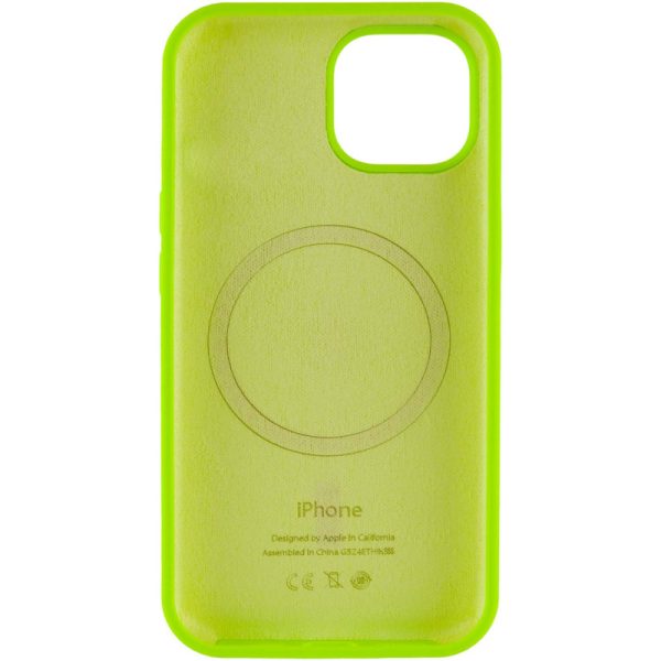 Чохол для iPhone 14 з MagSafe сіліконовий Case Full Protective салатовий - Зображення 3