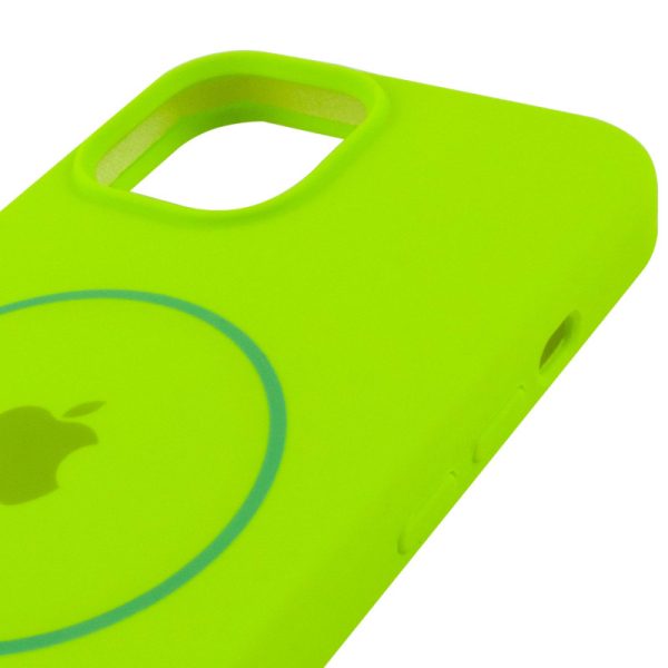 Чохол для iPhone 14 з MagSafe сіліконовий Case Full Protective салатовий - Зображення 4
