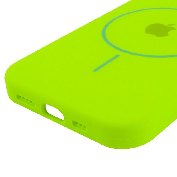 Чохол для iPhone 14 з MagSafe сіліконовий Case Full Protective салатовий - Зображення 5