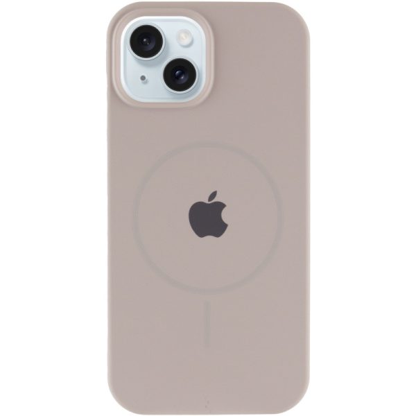 Чохол для iPhone 14 з MagSafe сіліконовий Case Full Protective бежевий - Зображення 2
