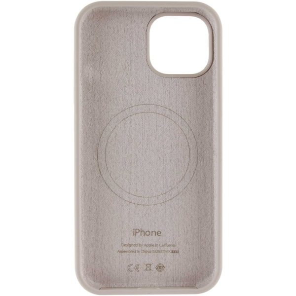 Чохол для iPhone 14 з MagSafe сіліконовий Case Full Protective бежевий - Зображення 3