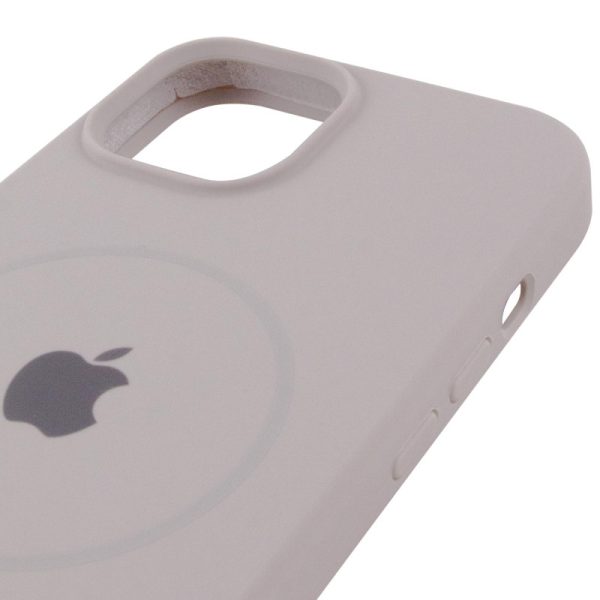 Чохол для iPhone 14 з MagSafe сіліконовий Case Full Protective бежевий - Зображення 4