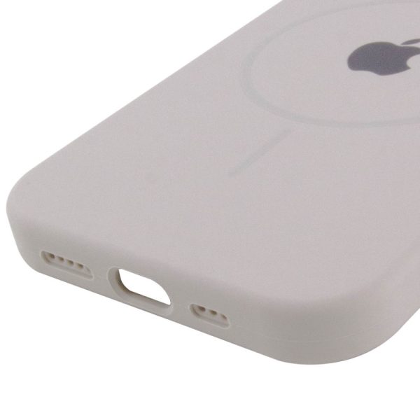 Чохол для iPhone 14 з MagSafe сіліконовий Case Full Protective бежевий - Зображення 5