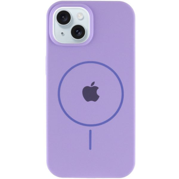 Чохол для iPhone 14 з MagSafe сіліконовий Case Full Protective бузковий - Зображення 2