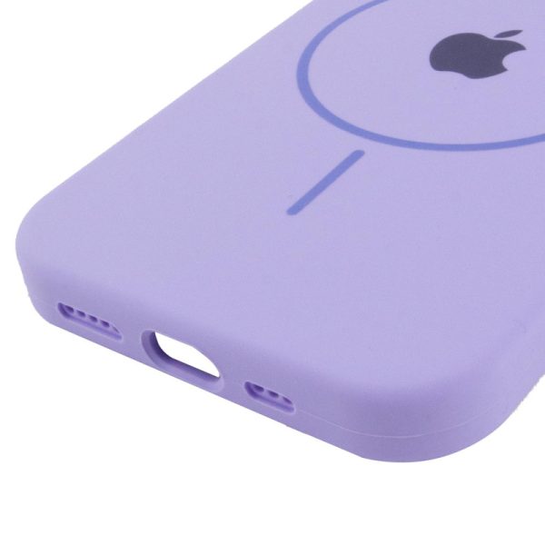 Чохол для iPhone 14 з MagSafe сіліконовий Case Full Protective бузковий - Зображення 5