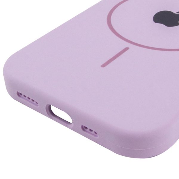 Чохол для iPhone 14 з MagSafe сіліконовий Case Full Protective бузковий - Зображення 5