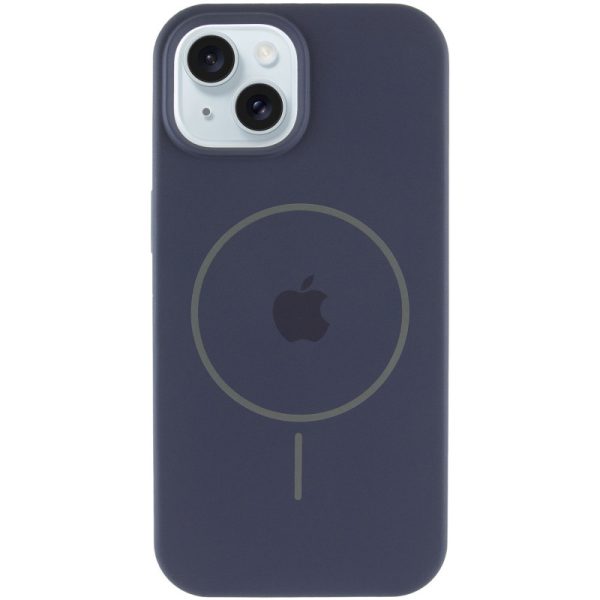 Чохол для iPhone 14 з MagSafe сіліконовий Case Full Protective темно-синій - Зображення 2