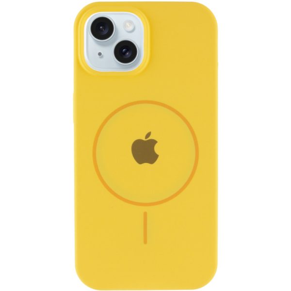 Чохол для iPhone 14 з MagSafe сіліконовий Case Full Protective жовтий - Зображення 2