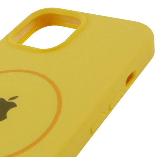 Чохол для iPhone 14 з MagSafe сіліконовий Case Full Protective жовтий - Зображення 4