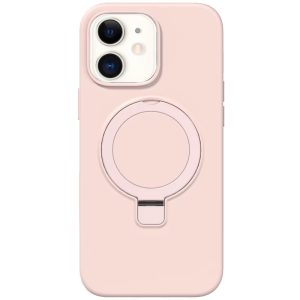 Чохол для iPhone 11 з кільцем сіліконовий Case Full Protective рожевий