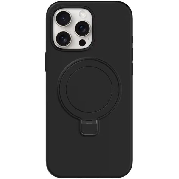 Чохол для iPhone 12 Pro з кільцем сіліконовий Case Full Protective чорний