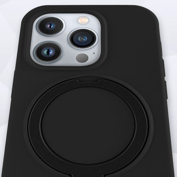 Чохол для iPhone 12 Pro з кільцем сіліконовий Case Full Protective чорний - Зображення 3