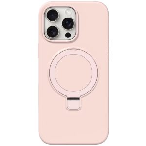 Чохол для iPhone 12 Pro з кільцем сіліконовий Case Full Protective рожевий