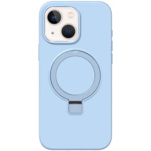 Чохол для iPhone 13 з кільцем сіліконовий Case Full Protective блакитний