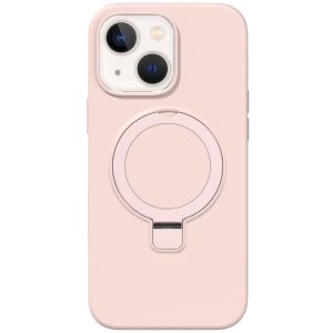 Чохол для iPhone 13 з кільцем сіліконовий Case Full Protective рожевий