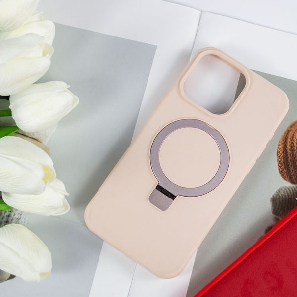 Чохол для iPhone 13 Pro з кільцем сіліконовий Case Full Protective рожевий - Зображення 4
