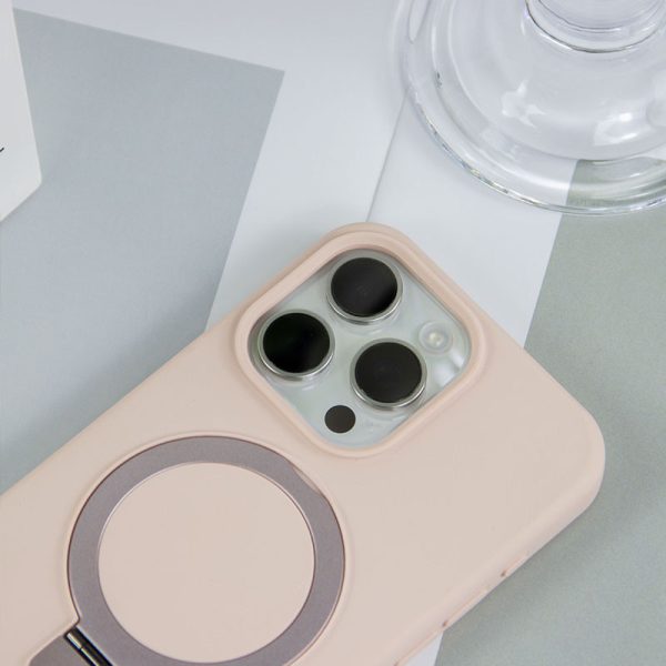Чохол для iPhone 13 Pro з кільцем сіліконовий Case Full Protective рожевий - Зображення 6