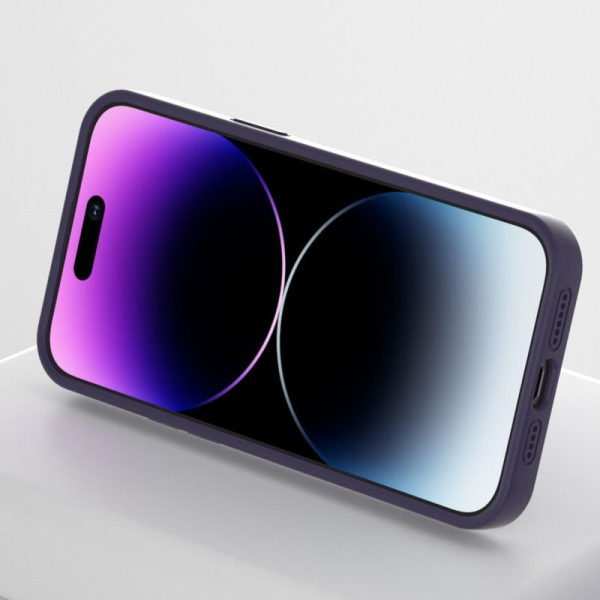Чохол для iPhone 14 Pro з кільцем сіліконовий Case Full Protective фіолетовий - Зображення 4