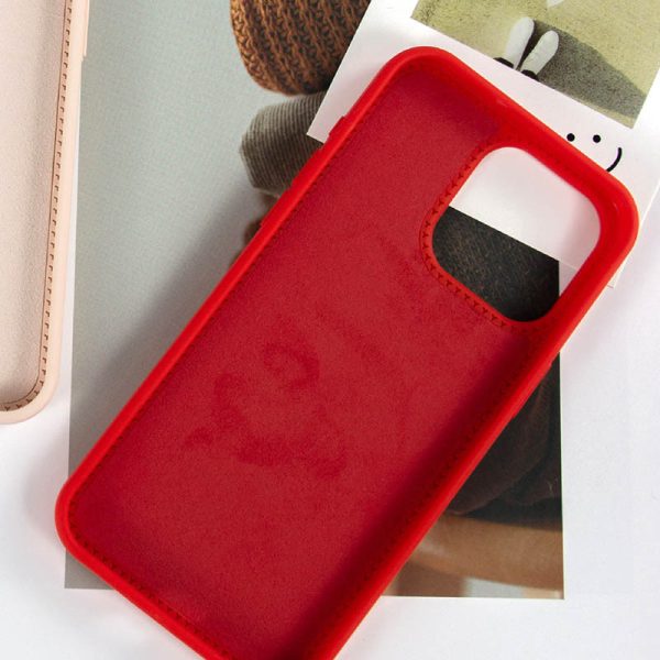 Чохол для iPhone 14 Pro з кільцем сіліконовий Case Full Protective червоний - Зображення 3