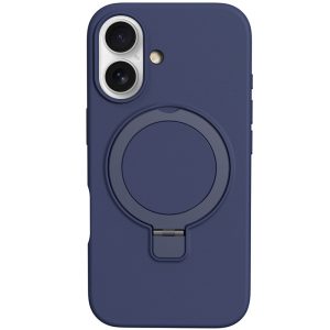 Чохол для iPhone 16 з кільцем сіліконовий Case Full Protective блакитний