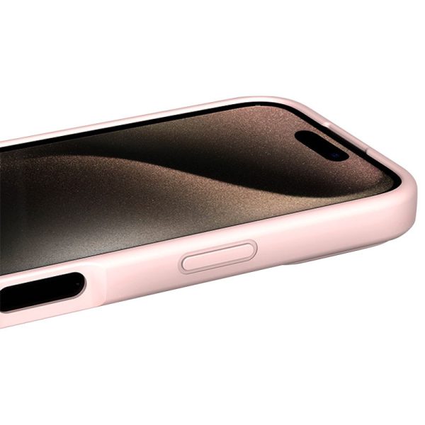 Чохол для iPhone 16 з кільцем сіліконовий Case Full Protective рожевий - Зображення 3