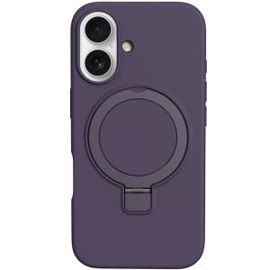 Чохол для iPhone 16 з кільцем сіліконовий Case Full Protective фіолетовий