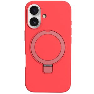 Чохол для iPhone 16 з кільцем сіліконовий Case Full Protective червоний