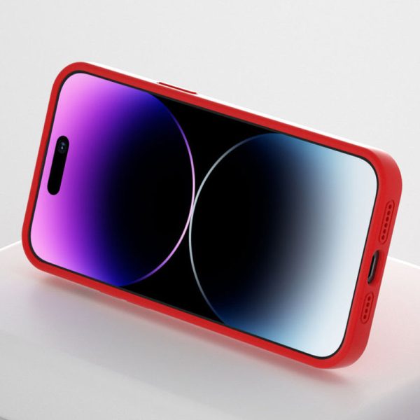Чохол для iPhone 16 з кільцем сіліконовий Case Full Protective червоний - Зображення 3