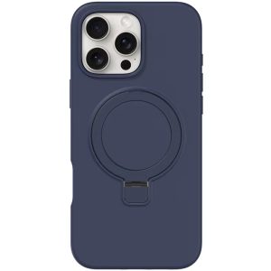Чохол для iPhone 16 Pro Max з кільцем сіліконовий Case Full Protective блакитний