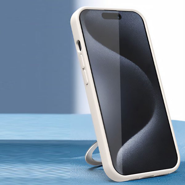 Чохол для iPhone 16 Pro Max з кільцем сіліконовий Case Full Protective рожевий - Зображення 6