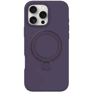 Чохол для iPhone 16 Pro Max з кільцем сіліконовий Case Full Protective фіолетовий