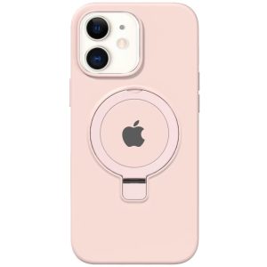 Чохол для iPhone 11 з кільцем сіліконовий Case Full Protective рожевий