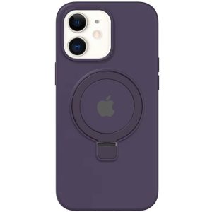 Чохол для iPhone 11 з кільцем сіліконовий Case Full Protective фіолетовий