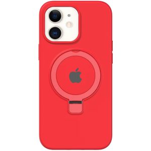 Чохол для iPhone 11 з кільцем сіліконовий Case Full Protective червоний
