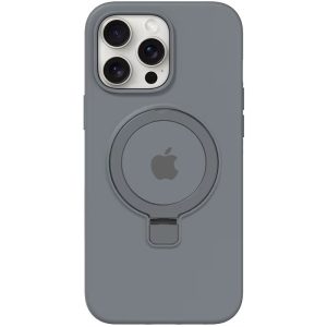 Чохол для iPhone 12 Pro з кільцем сіліконовий Case Full Protective сірий