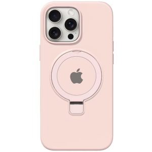 Чохол для iPhone 12 Pro з кільцем сіліконовий Case Full Protective рожевий