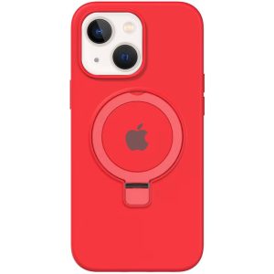 Чохол для iPhone 13 з кільцем сіліконовий Case Full Protective червоний