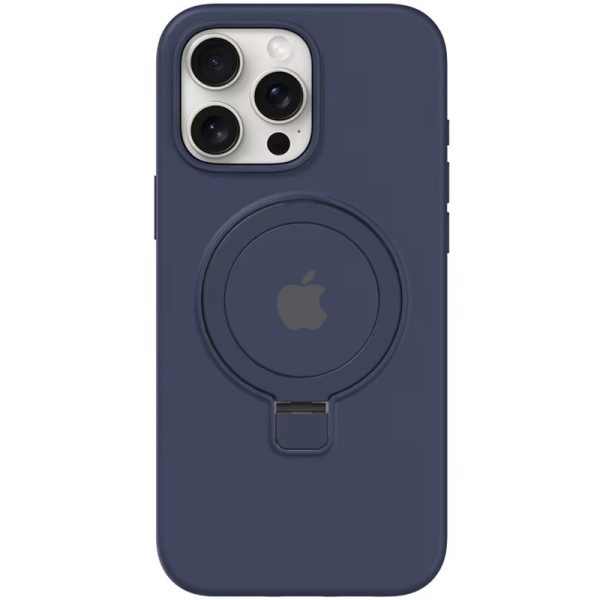 Чохол для iPhone 13 Pro з кільцем сіліконовий Case Full Protective блакитний