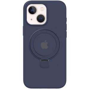 Чохол для iPhone 15 з кільцем сіліконовий Case Full Protective блакитний