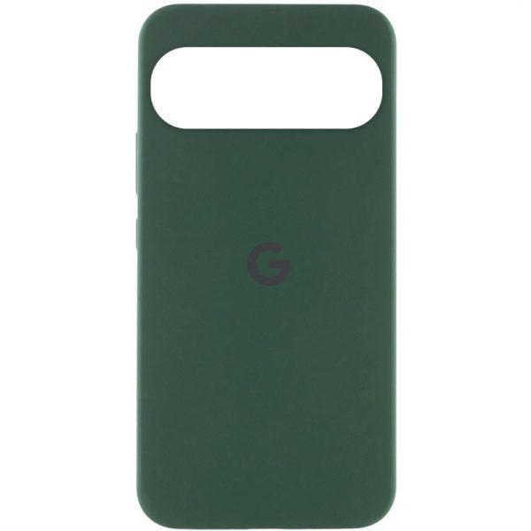 Чохол для Google Pixel 9 Pro XL з logo сіліконовий Cover Lakshmi зелений