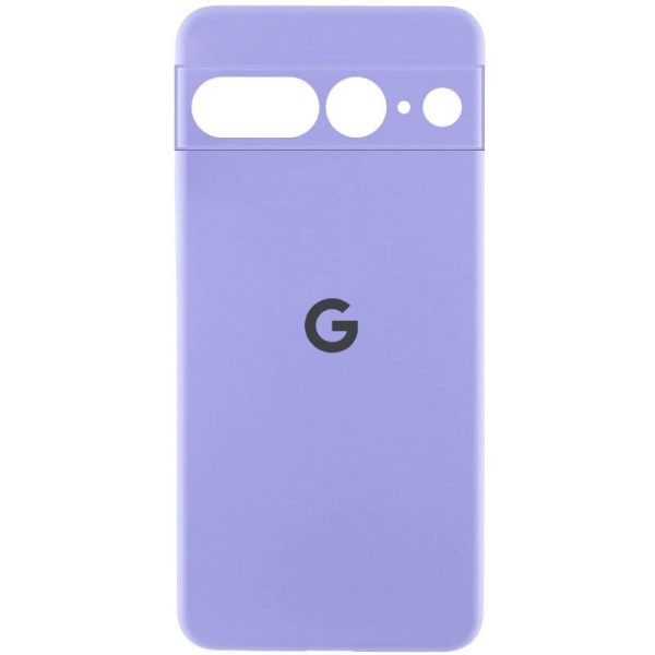 Чохол для Google Pixel 8 з logo сіліконовий Cover Lakshmi Full Camera бузковий