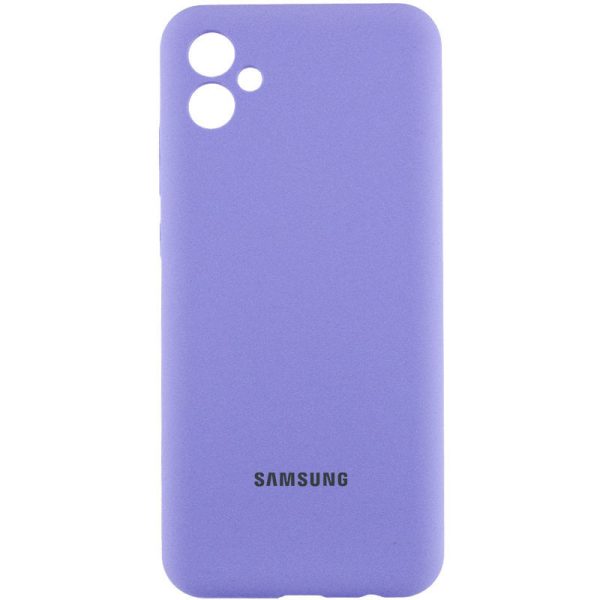 Чохол для Samsung Galaxy A05 з logo сіліконовий Cover Lakshmi Full Camera бузковий