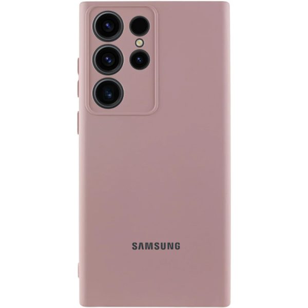 Чохол для Samsung Galaxy S25 Ultra з logo сіліконовий Cover Lakshmi Full Camera рожевий