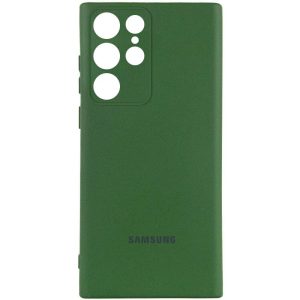 Чохол для Samsung Galaxy S25 Ultra з logo сіліконовий Cover Lakshmi Full Camera зелений