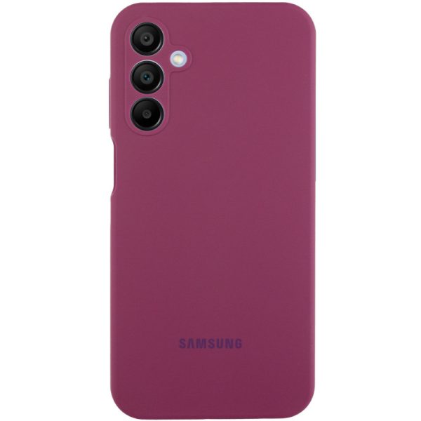 Чохол для Samsung Galaxy A15 4G з Logo сіліконовий Cover Lakshmi Full Camera бордовий