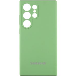 Чохол для Samsung Galaxy S24 Ultra з Logo сіліконовий Cover Lakshmi Full Camera м'ятний