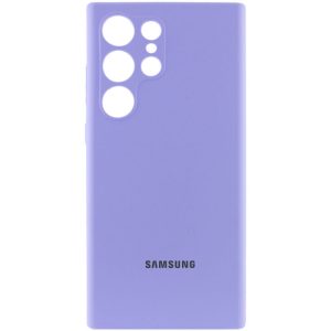 Чохол для Samsung Galaxy S24 Ultra з Logo сіліконовий Cover Lakshmi Full Camera бузковий