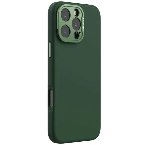Чохол для iPhone 16 Pro сіліконовий Nillkin LensWing Prop Magnetic зелений