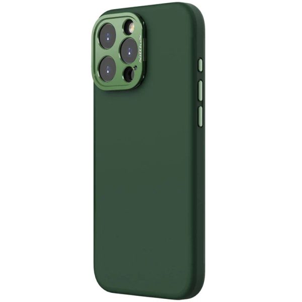 Чохол для iPhone 16 Pro сіліконовий Nillkin LensWing Prop Magnetic зелений - Зображення 3